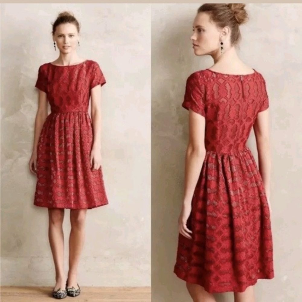 Rubied Red Lace Dress by Moulinette Soeurs NWT